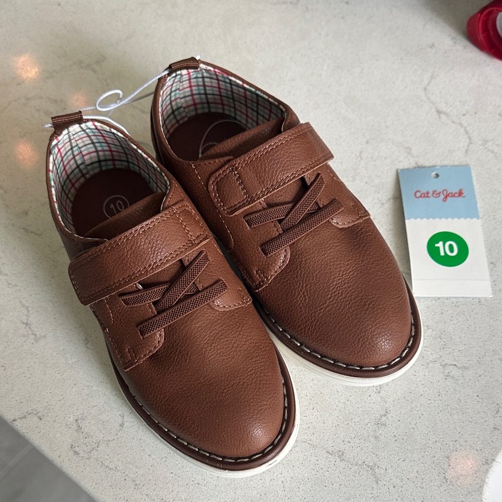 Cat & Jack Brown Kids Dress Shoes